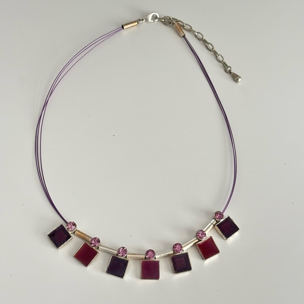 Vintage Purple and Silver Necklace